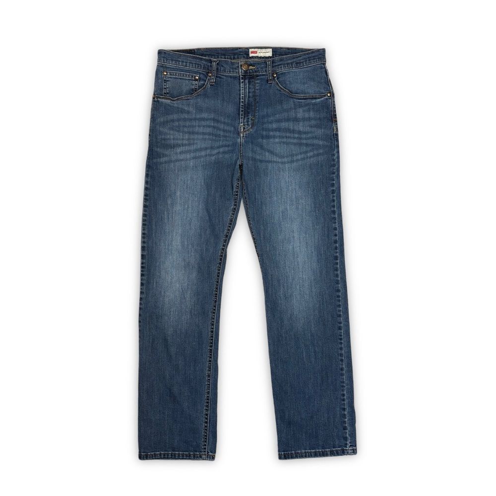 Wrangler Slim Straight Jeans Men’s 34x30 Blue Stretch Denim Classic Fit